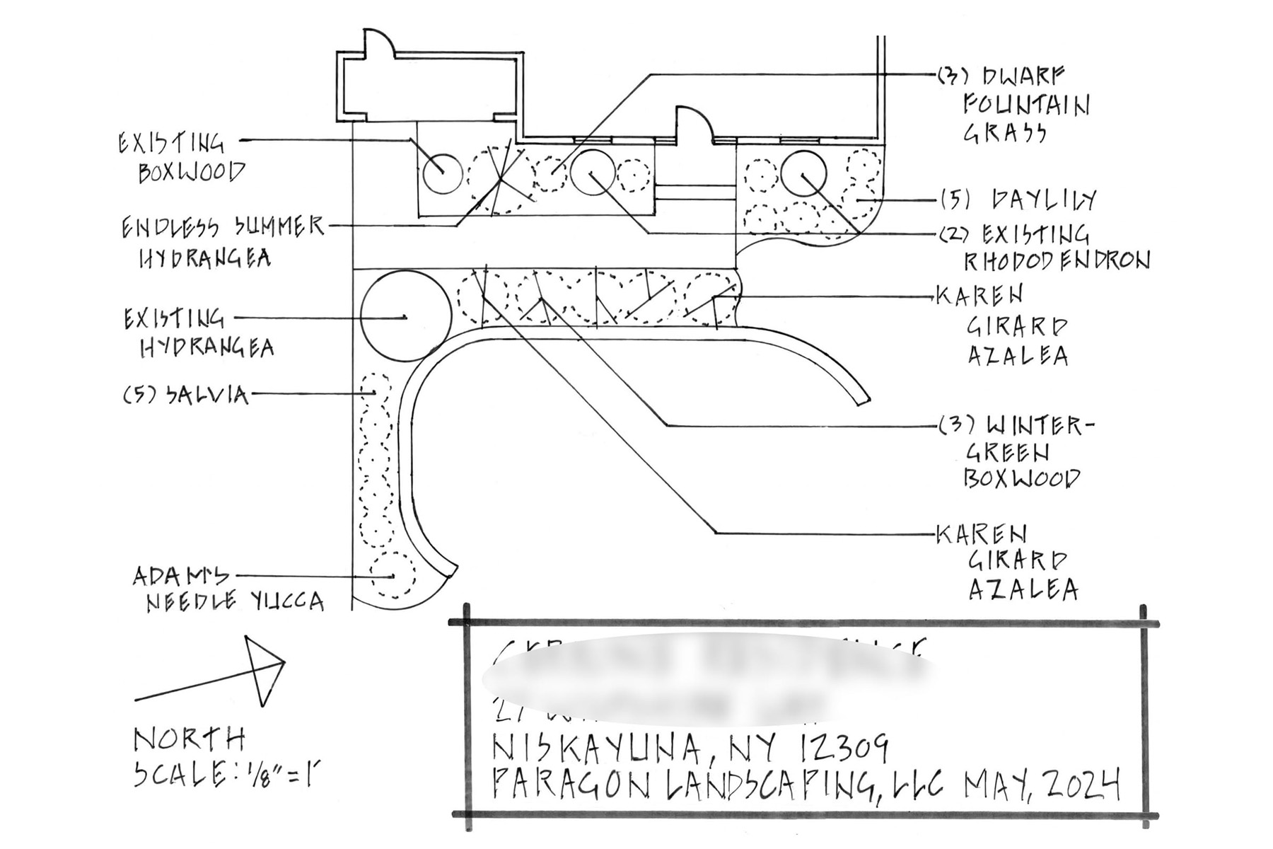 construction drawing detailing new stone walkway