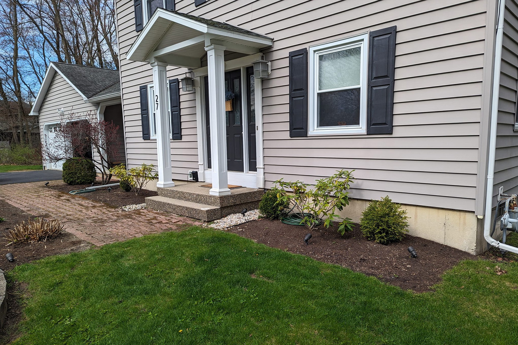 construction drawing detailing new stone walkway