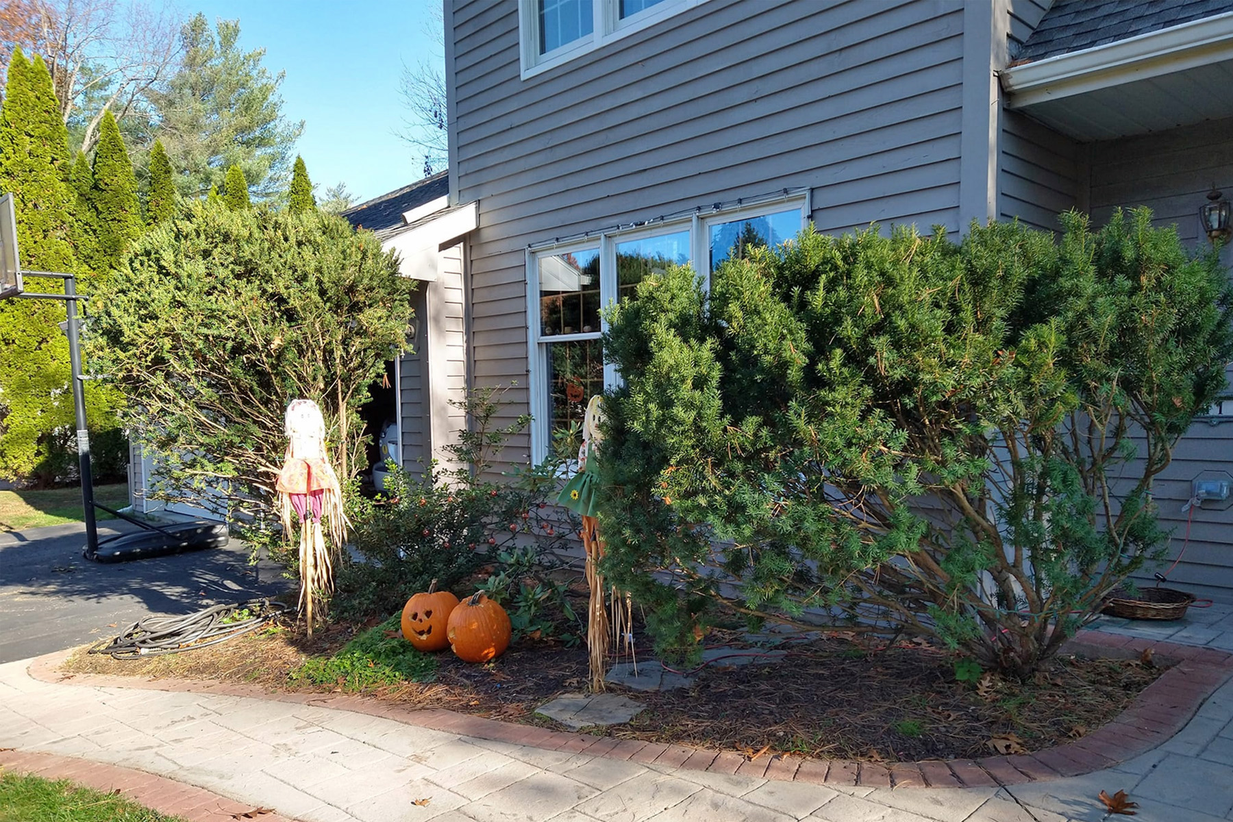 Thumbnail of before image of house with no grass along driveway