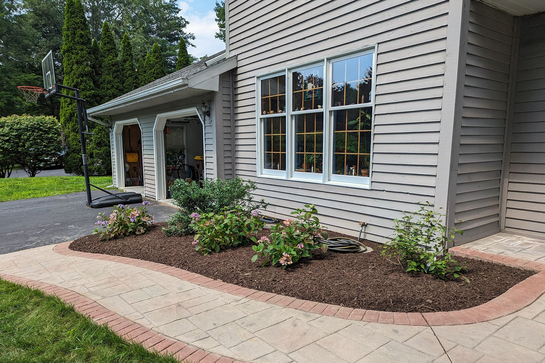 Thumbnail of before image of overgrown plant bed